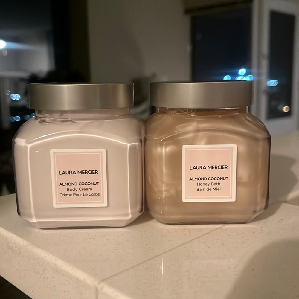 Laura Mercier Almond Coconut Body Cream and Honey Bath